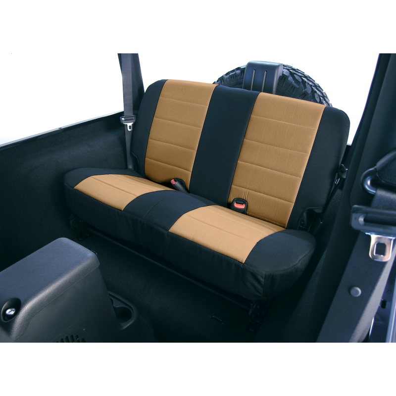 Jeep Wrangler Seat Covers - Rear - Rugged Ridge - Neoprene - Tan - `97-`02